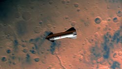 Starship Above Mars - V2